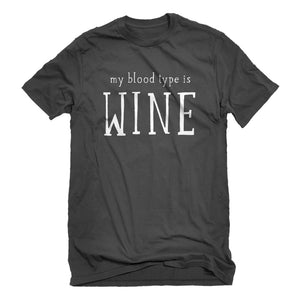 Mens My Blood Type is Wine Unisex T-shirt
