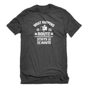 Mens What Happens on the Route Stays on the Route Unisex T-shirt