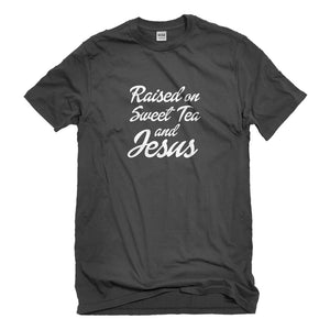 Mens Raised on Sweet Tea and Jesus Unisex T-shirt
