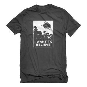 Mens I Want to Believe Flying Spaghetti Monster Unisex T-shirt