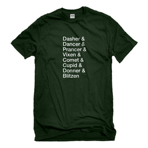 Mens Reindeer Names Unisex T-shirt