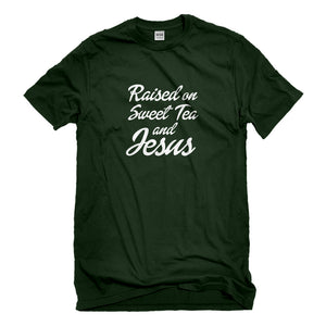 Mens Raised on Sweet Tea and Jesus Unisex T-shirt