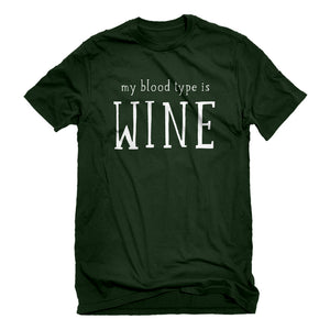 Mens My Blood Type is Wine Unisex T-shirt