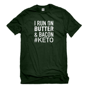 Mens I Run on Butter and Bacon Unisex T-shirt