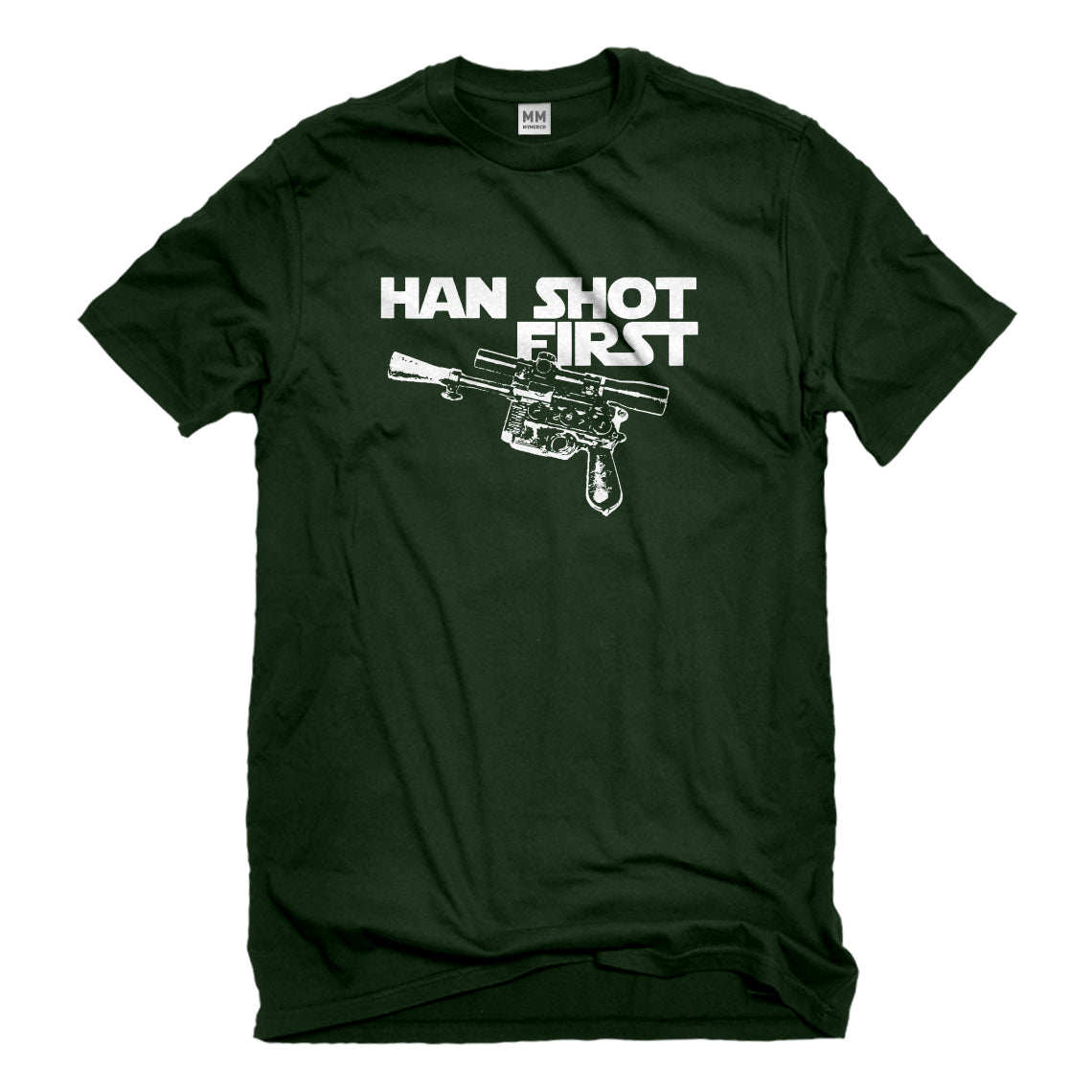 Camiseta Urban Backwoods "Han Shot First" Para Hombre, Corte Clásico, 100% Algodón Semipeinado, Tallas S A 5XL