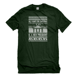 Mens All I Want for Christmas is a New President Unisex T-shirt