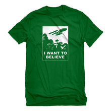 Mens I Want to Believe Space Ship Unisex T-shirt