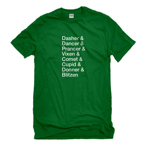 Mens Reindeer Names Unisex T-shirt