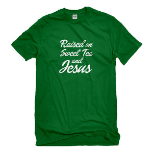 Mens Raised on Sweet Tea and Jesus Unisex T-shirt