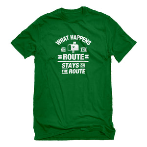 Mens What Happens on the Route Stays on the Route Unisex T-shirt