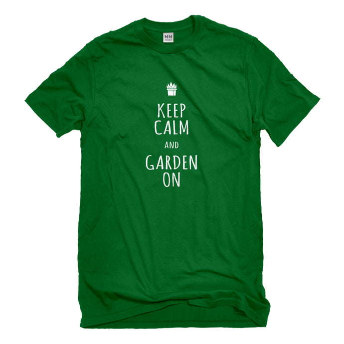 Mens Keep Calm and Garden On Unisex T-shirt