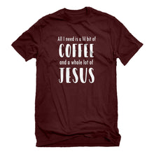 Mens Lil Bit Coffee Whole Lotta Jesus Unisex T-shirt