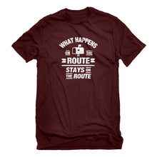 Mens What Happens on the Route Stays on the Route Unisex T-shirt