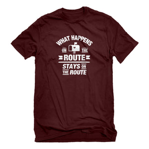 Mens What Happens on the Route Stays on the Route Unisex T-shirt