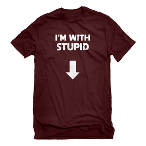 Mens I'm with Stupid Down Unisex T-shirt