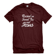 Mens Raised on Sweet Tea and Jesus Unisex T-shirt