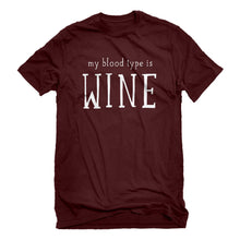Mens My Blood Type is Wine Unisex T-shirt