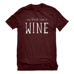 Mens My Blood Type is Wine Unisex T-shirt