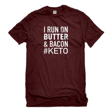 Mens I Run on Butter and Bacon Unisex T-shirt