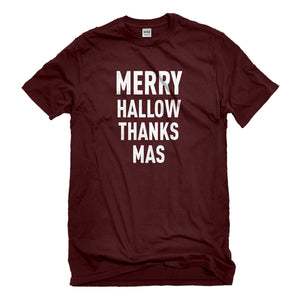 Mens Merry Hallow Thanks Mas Unisex T-shirt