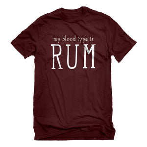 Mens My Blood Type is Rum Unisex T-shirt