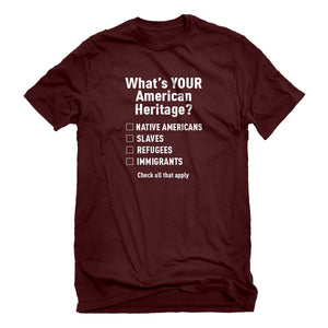 Mens What's Your Heritage? Unisex T-shirt