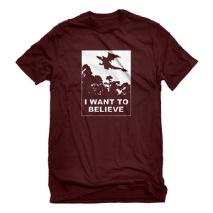 Mens I Want to Believe Fire Dragon Unisex T-shirt