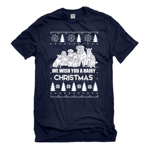 Mens We Wish You a Hairy Christmas Unisex T-shirt