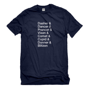 Mens Reindeer Names Unisex T-shirt