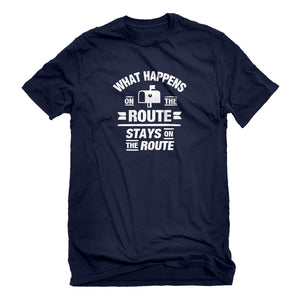 Mens What Happens on the Route Stays on the Route Unisex T-shirt