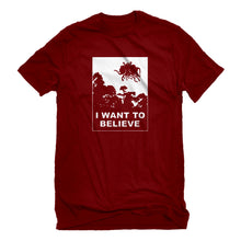 Mens I Want to Believe Flying Spaghetti Monster Unisex T-shirt