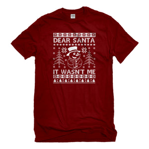 Mens Dear Santa It Wasn't Me Unisex T-shirt