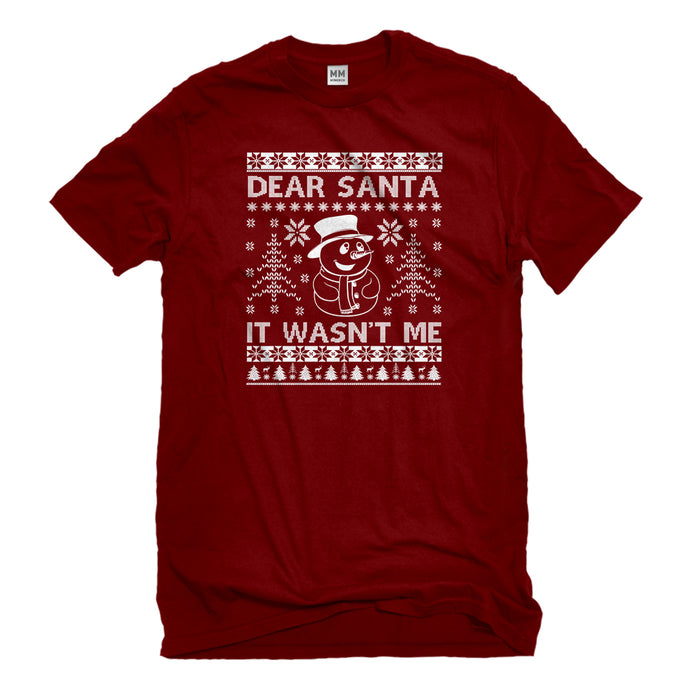 Mens Dear Santa It Wasn't Me Unisex T-shirt