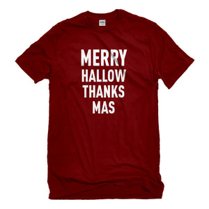 Mens Merry Hallow Thanks Mas Unisex T-shirt