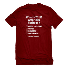 Mens What's Your Heritage? Unisex T-shirt