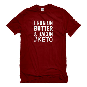 Mens I Run on Butter and Bacon Unisex T-shirt