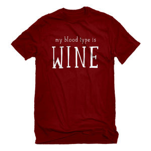 Mens My Blood Type is Wine Unisex T-shirt
