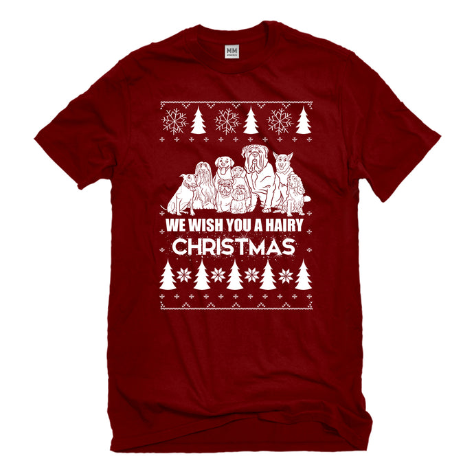 Mens We Wish You a Hairy Christmas Unisex T-shirt