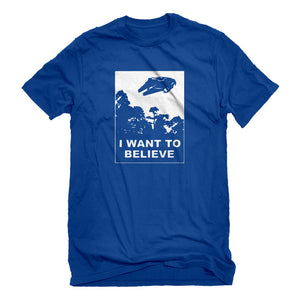 Mens I Want to Believe Star Ship Unisex T-shirt