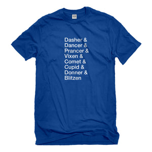 Mens Reindeer Names Unisex T-shirt