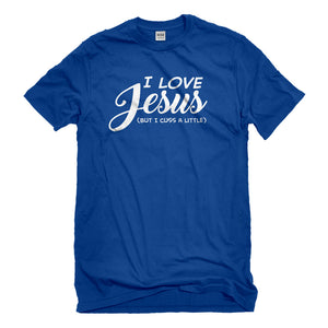 Mens I Love Jesus but I Cuss a Little Unisex T-shirt