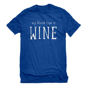 Mens My Blood Type is Wine Unisex T-shirt