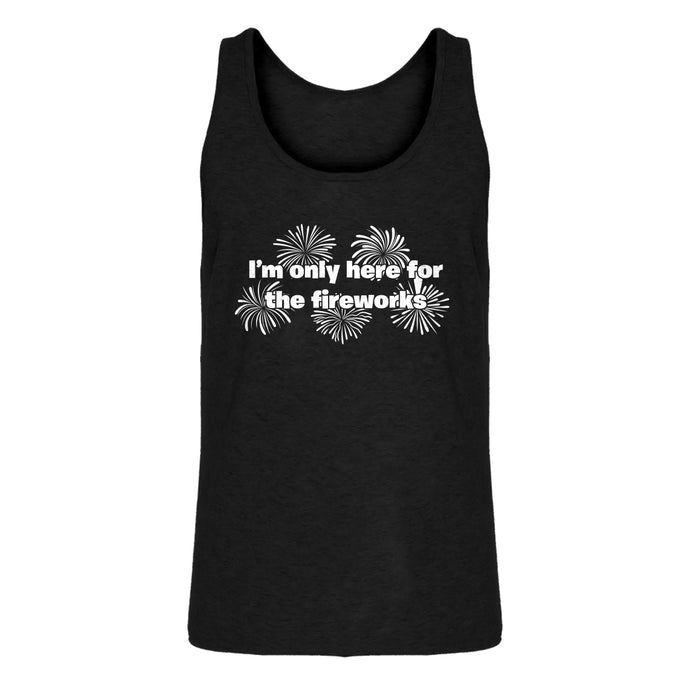 Mens I'm Only Here for the Fireworks Jersey Tank Top