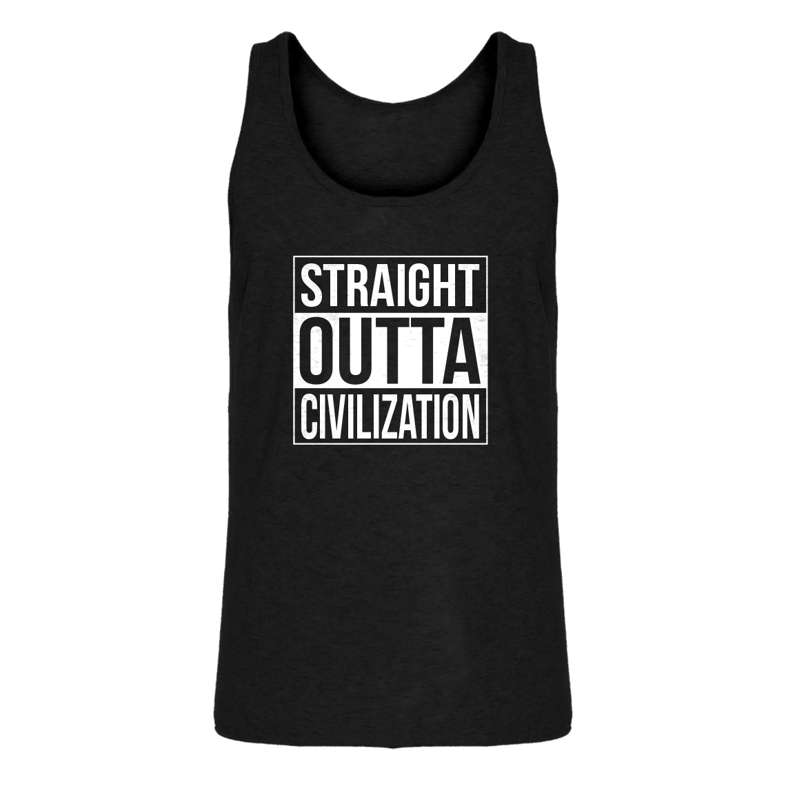 Mens Straight Outta Civilization Jersey Tank Top
