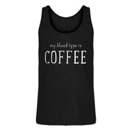 Mens My Blood Type is Coffee Jersey Tank Top