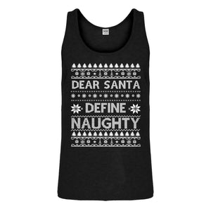 Tank Dear Santa Define Naughty Mens Jersey Tank Top