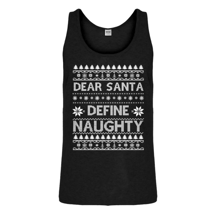 Tank Dear Santa Define Naughty Mens Jersey Tank Top