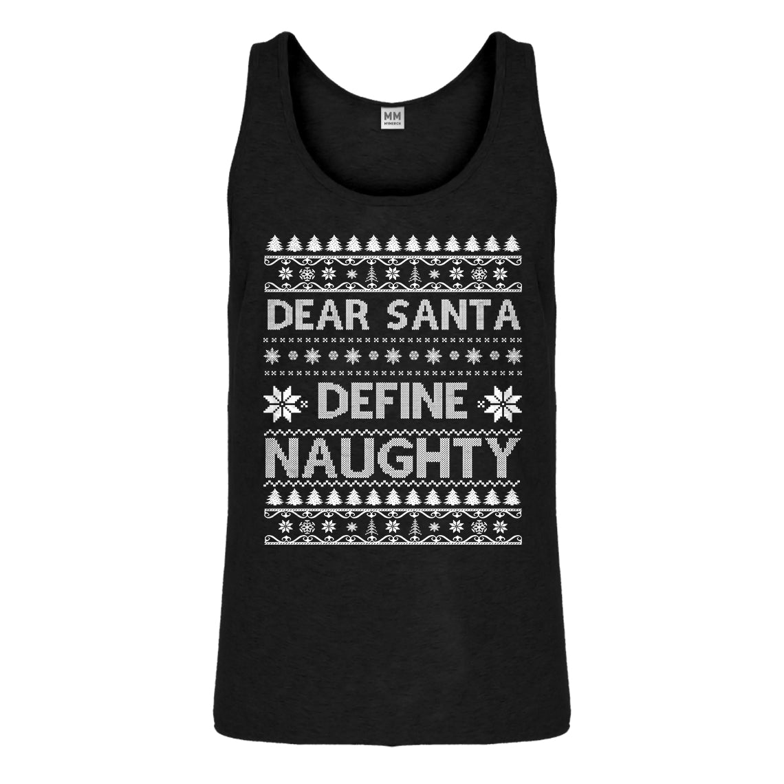 Tank Dear Santa Define Naughty Mens Jersey Tank Top