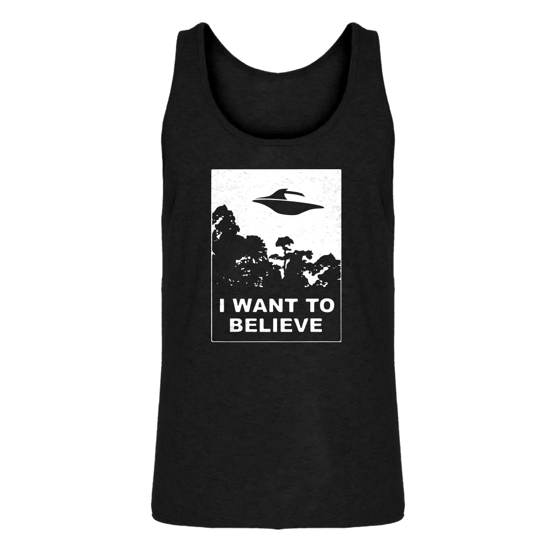 Mens I Want to Believe Jersey Tank Top