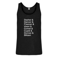 Tank Reindeer Names Mens Jersey Tank Top